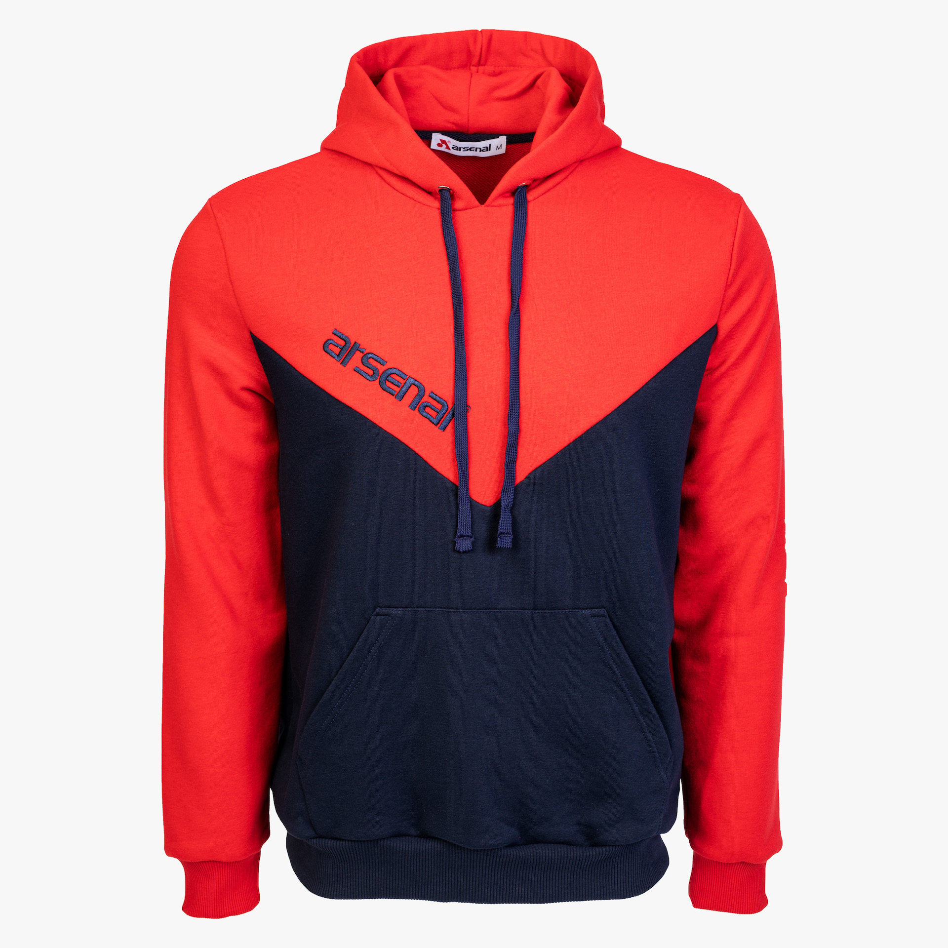 Arsenal, Inc. > Hoodies > Blue / Red Sport Cotton-Poly Relaxed Fit Pullover  Hoodie