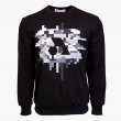 Black Cotton-Poly Standard Fit Centre Graphic Pullover Sweater