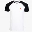 White / Black Cotton Relaxed Fit Retro T-Shirt