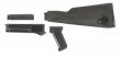 Black Polymer Stock Set with Stainless Steel Heat Shield for Milled Receivers