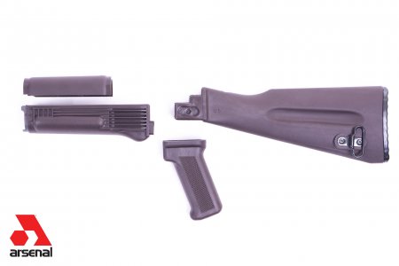 4-Piece Mil-Spec Warsaw Length Plum Polymer Buttstock Set for Stamped Receivers