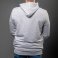 Gray Cotton-Poly Relaxed Fit Graphic Pullover Hoodie