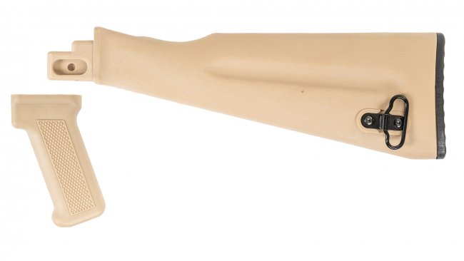 NATO Length Desert Sand Stock Set for Stamped Receivers US Made