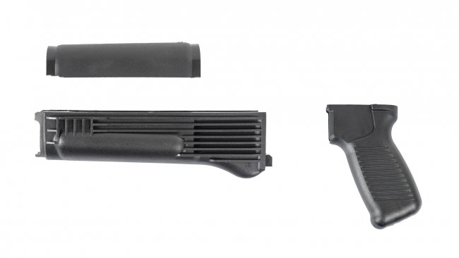 Black Polymer Handguard and SAW Style Pistol Grip Set for Milled Receiver