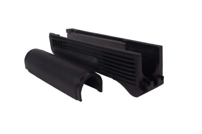 Black Polymer Handguard Set with Stainless Steel Heat Shield for Milled Receivers