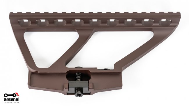 Picatinny Scope Mount with Plum Hard Anodized for AK Variant Rifles with Side Rail