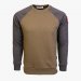 Grey / Khaki Cotton-Poly Standard Fit Icon Pullover Sweater