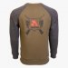 Grey / Khaki Cotton-Poly Standard Fit Icon Pullover Sweater