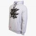 Gray Cotton-Poly Relaxed Fit Graphic Pullover Hoodie